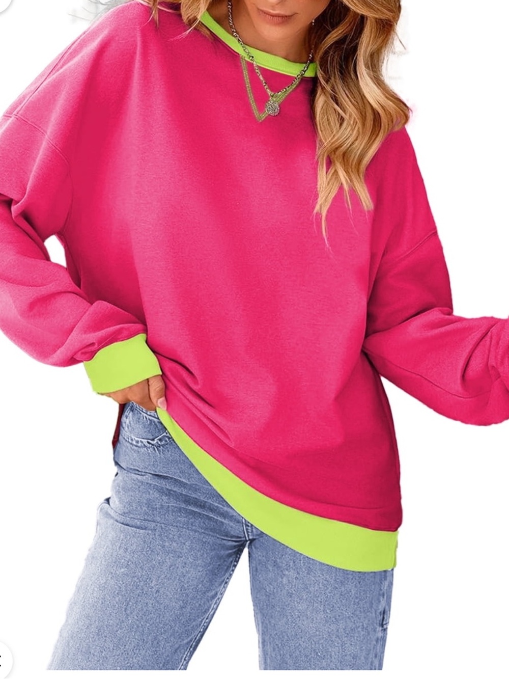 NWT Fantaslook crew neck sweatshirt size large
